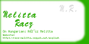 melitta racz business card